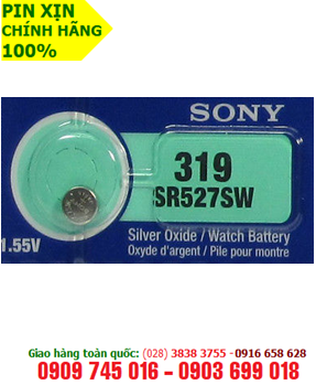 Pin đồng hồ SR527SW; Pin Sony SR527SW-319 Silver Oxide 1.55V chính hãng